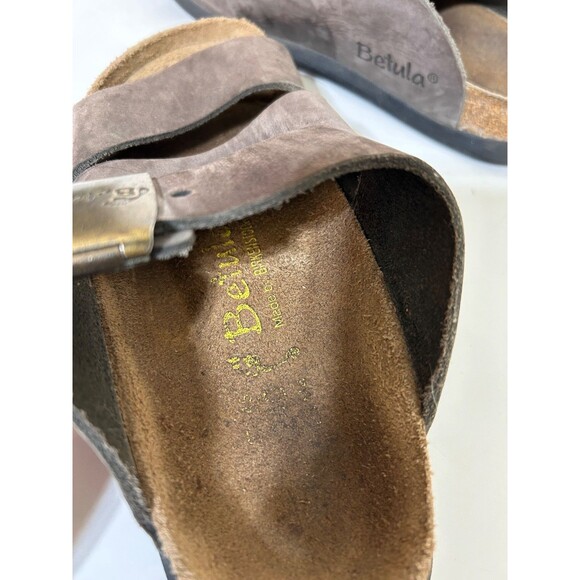 Birkenstock Betula Size 7- 7.5 Eva Basic Brown 3 Strap Sandals - Picture 8 of 13